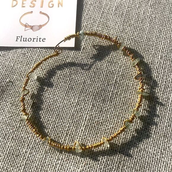 🔫 FLUORITE HANDCRAFTED GEMSTONE BRACELET 🔫 - Picture 1 of 4